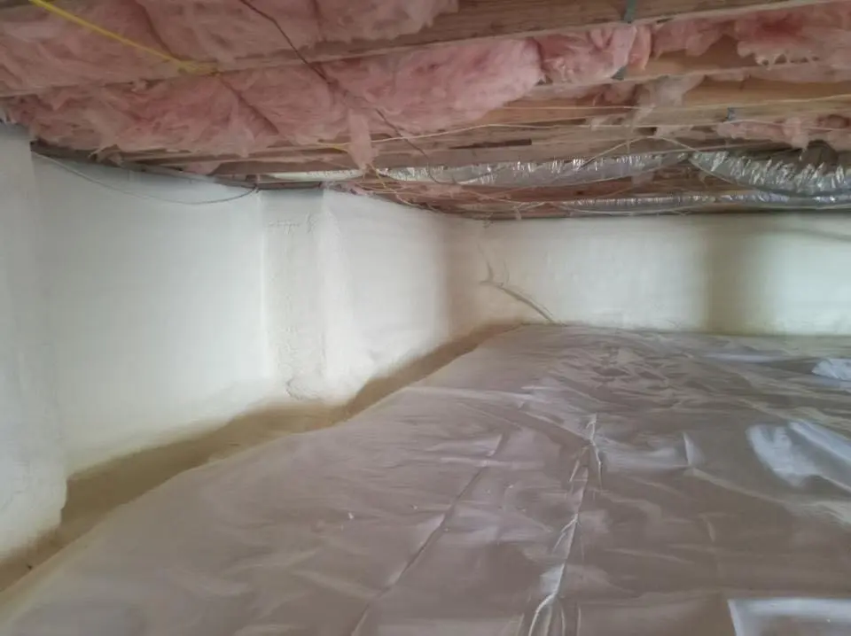 Crawl space encapsulation with closed-cell spray foam for Commercial Roof Restoration in Santa Monica